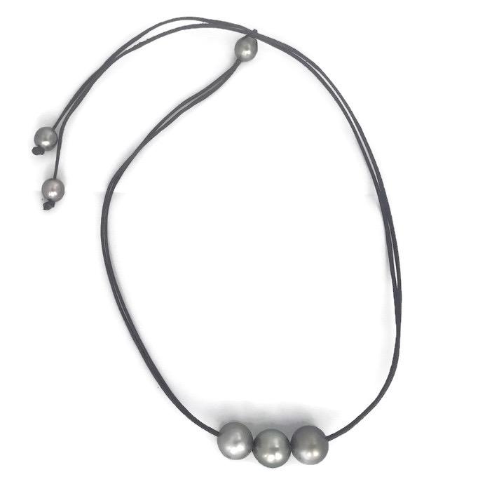 692x700 black pearl necklace, trinity necklace jhana pearl