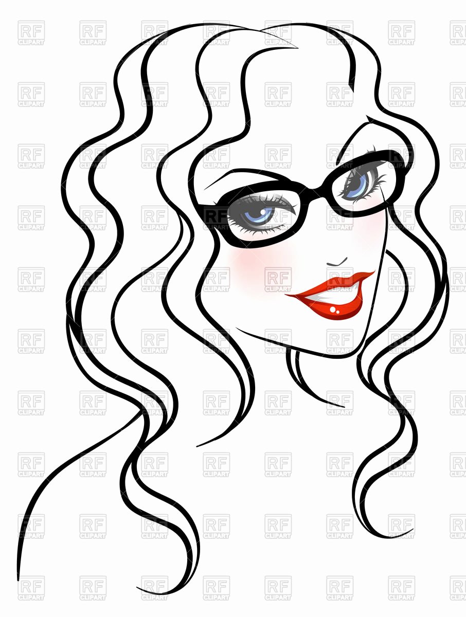 906x1200 Drawings Of Women Faces New Woman In Glasses Outline Portrait