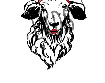 340x270 Black Sheep Drawing Etsy