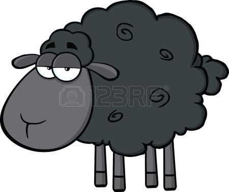 450x378 Tattoos In Sheep Cartoon, Black