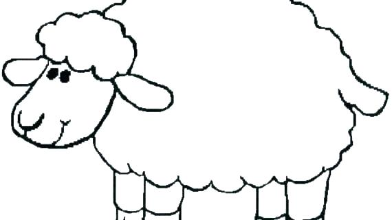 570x320 Sheep Drawing For Kids Sheep Face Coloring
