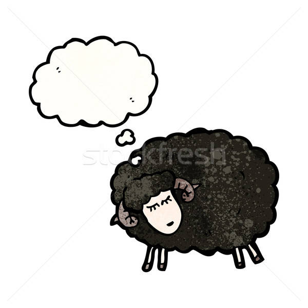 600x600 Cartoon Black Sheep Vector Illustration Lineartestpilot