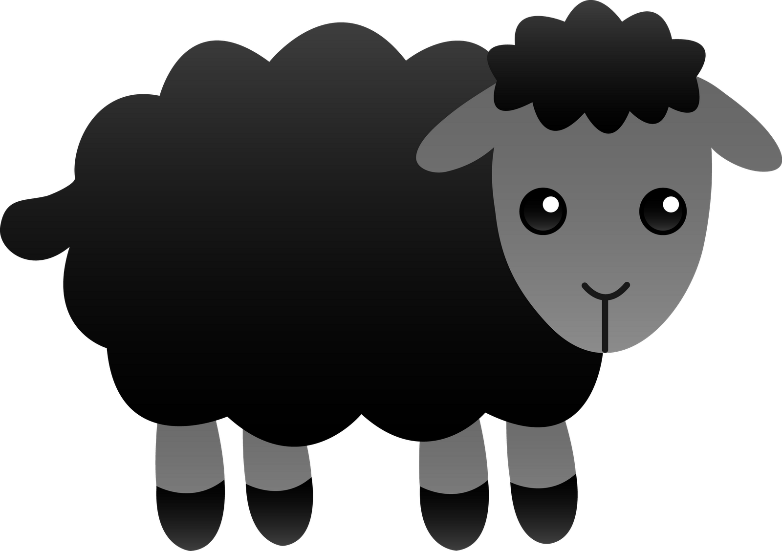 1600x1128 Black Sheep Clipart