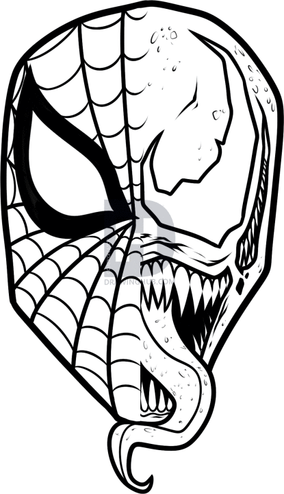 415x720 How To Draw Spiderman And Venom, Step