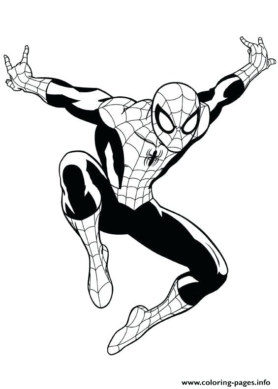 565x792 Black Spiderman Coloring Pages