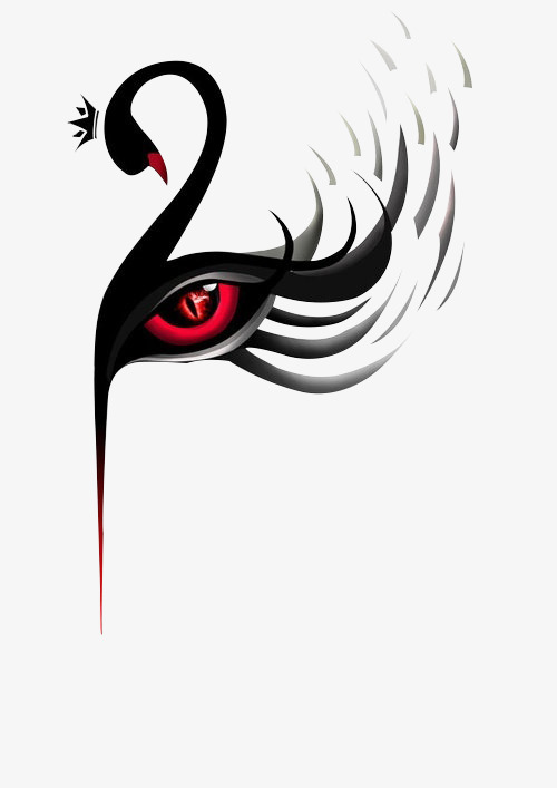 500x707 Black Swan, Black, Swan, Eye Png Image And Clipart For Free Download