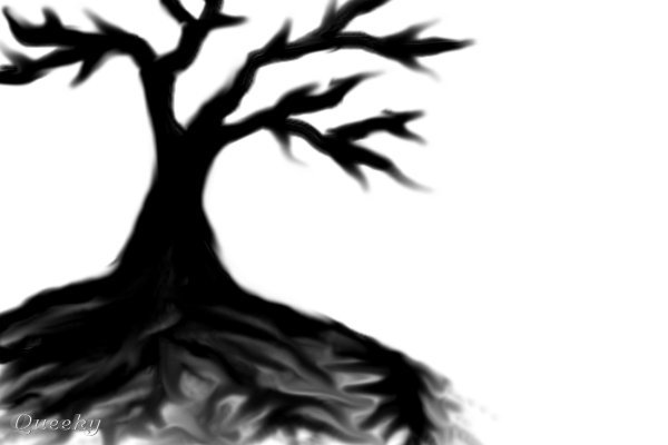 600x400 Black Tree A Still Life Speedpaint Drawing