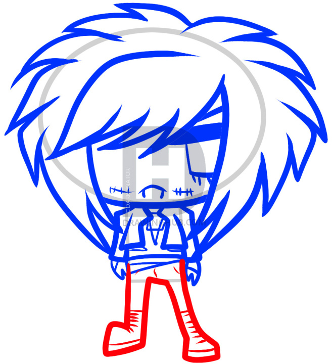 659x720 How To Draw Chibi Andy Biersack, Andy Six, Black Veil Brides, Step