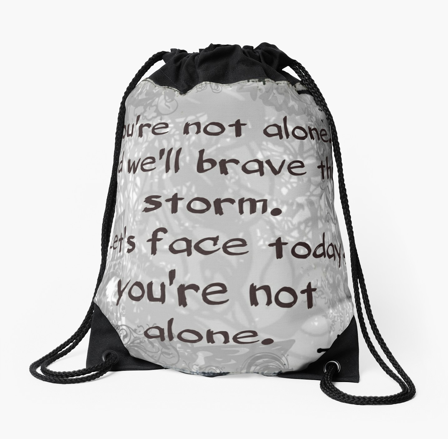 1435x1404 black veil brides carolyn drawstring bag