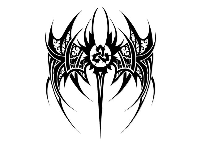 650x500 Black Veil Brides Logo With Wings Drawing