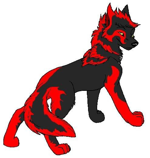 494x520 Anime Wolves Anime Red And Black Wolf Image, Graphic, Picture