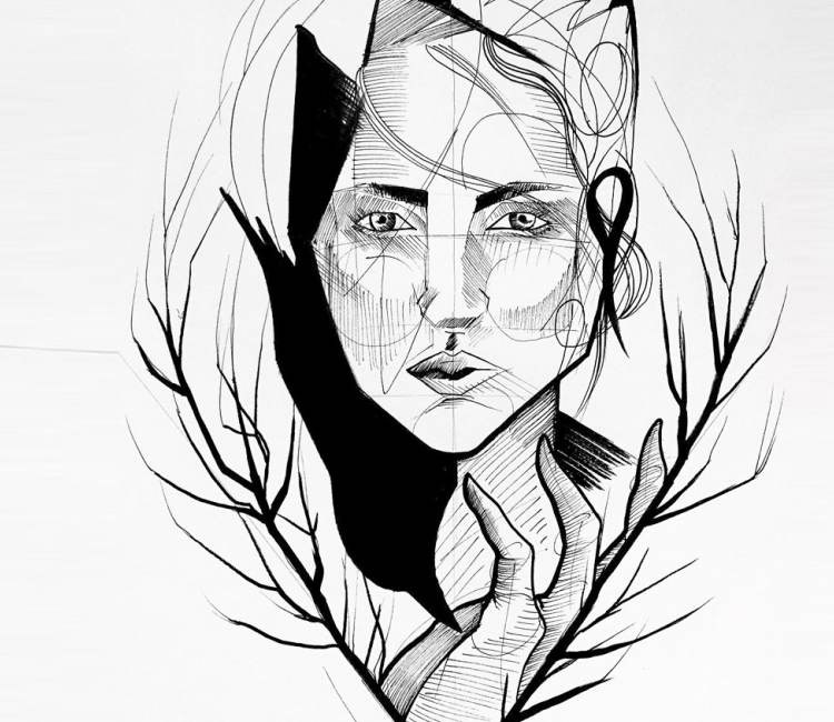 750x650 Woman Drawing