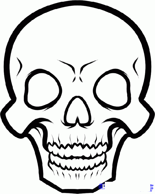 618x774 How To Draw A Halloween Skeleton Black Beard Skeleton Face