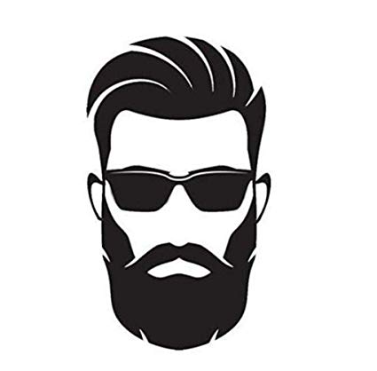 425x418 Lionston The Logo Man Black Beard Man Car Exterior Stickerampdecal