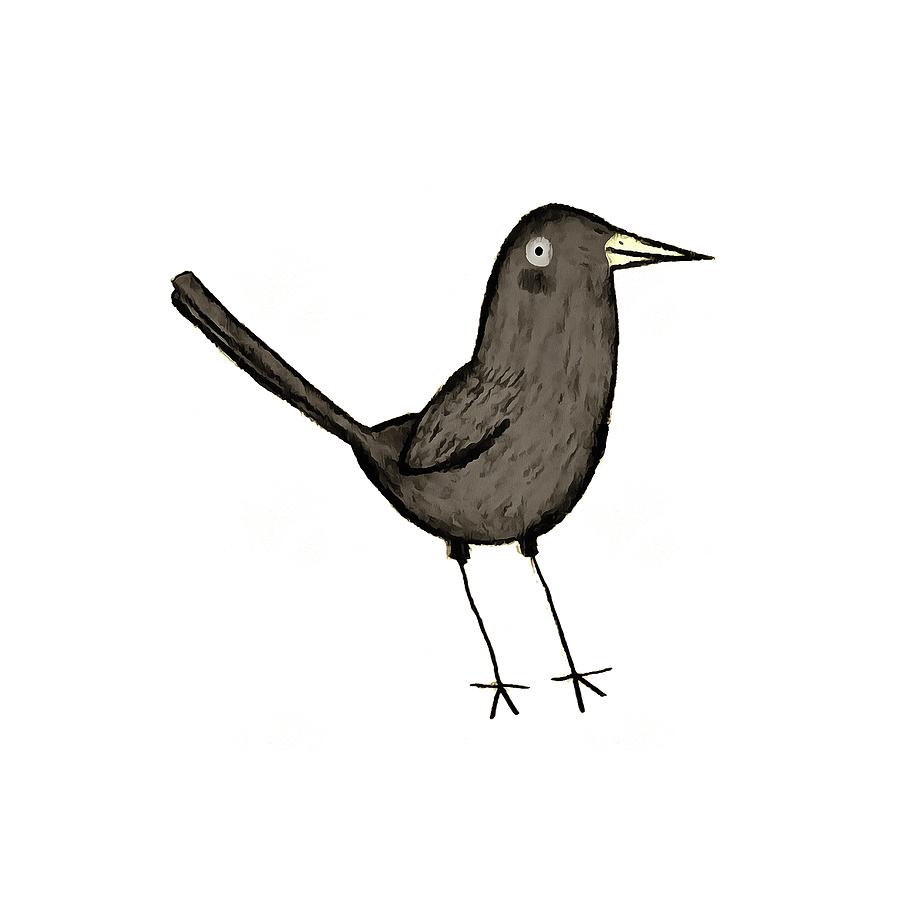 900x900 blackbird drawing