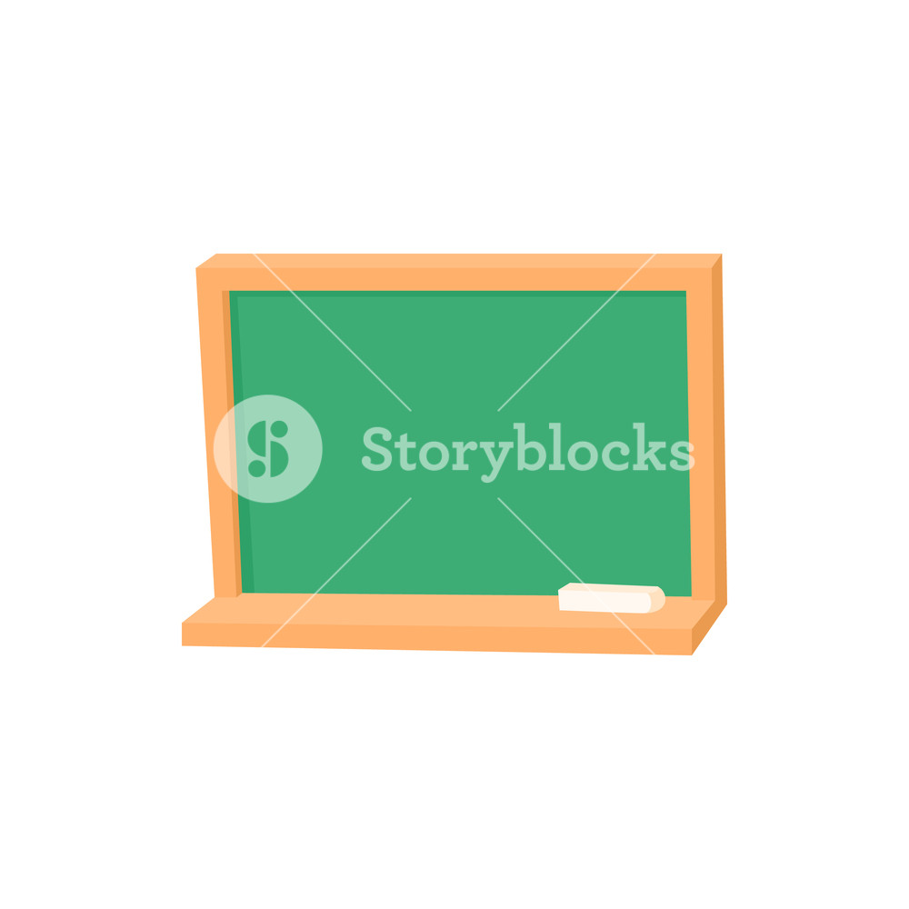 1000x1000 Blackboard With Chalk Icon In Cartoon Style Isolated On White