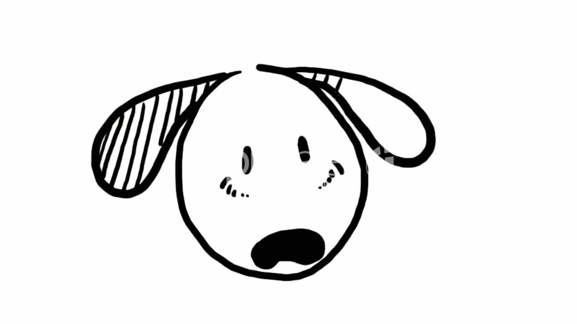 1920x1080 Drawing Of Dog,hand Painting Video Material,sketch Children