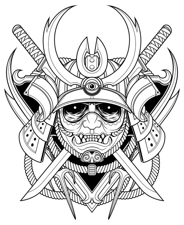 600x731 the blackout samurai on behance samurai samurai tattoo
