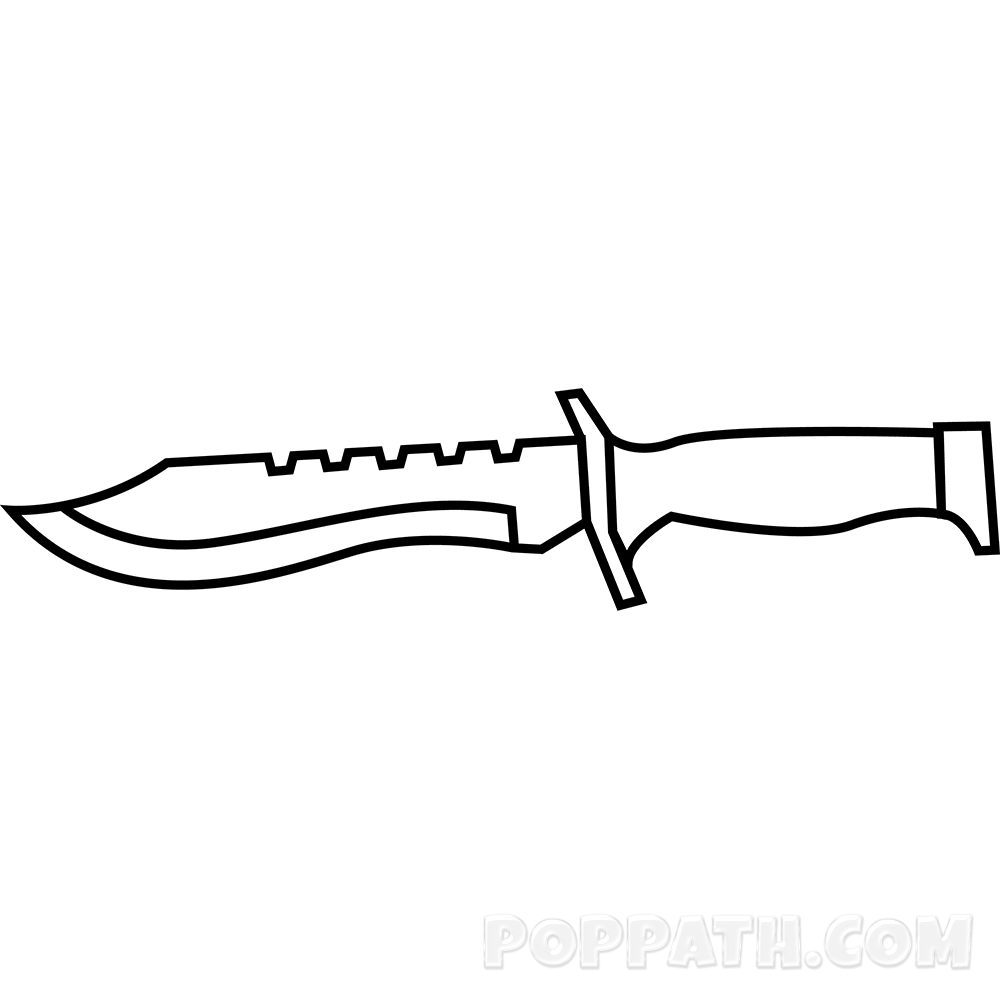 1000x1000 Collection Of 'bowie Knife Drawing' Download More Than Images