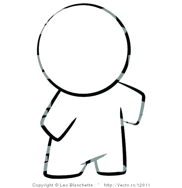 600x620 Blank Person Coloring