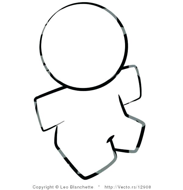 600x620 Outline Of A Person Template