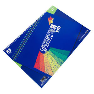 300x300 Spiral Blank Plain Sketch Art Book Sheet Paper Journal