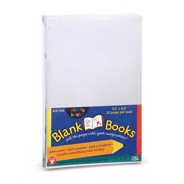 600x600 White Blank Books