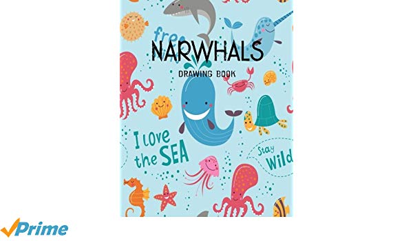 600x350 Narwhals Drawing Book Blank Drawing Book For Kids, Pages, X