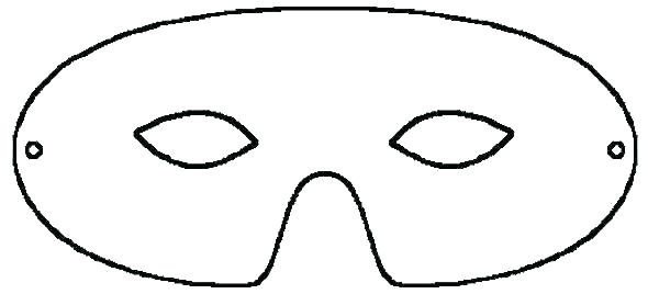 590x268 Blank Face Template For Kids Makeup Coloring Pages Two Mask