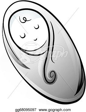 284x370 Baby In Blanket Clipart