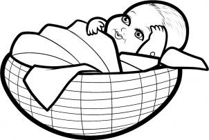 302x203 How To Draw A Baby In A Blanket Queen Size Bed