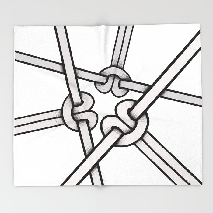 700x700 Knots Tied Throw Blanket