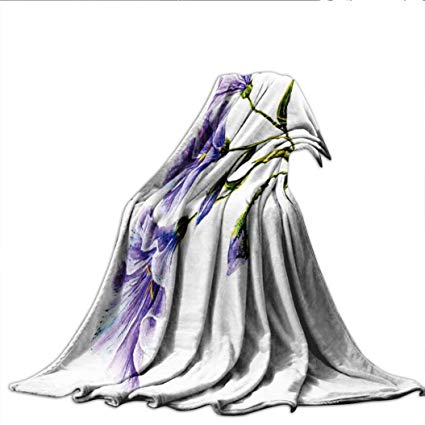 425x425 Cool Blanket,watercolor Flower Decor Elegant Wild