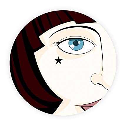 425x425 Drawing Anime Girl Beach Blanket Towel Brown Hair Face