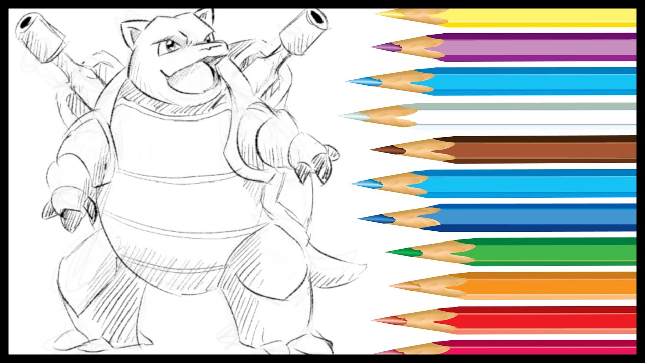 1280x720 How To Draw Pokemon Blastoise