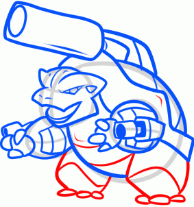 283x302 How To Draw Mega Blastoise, Step
