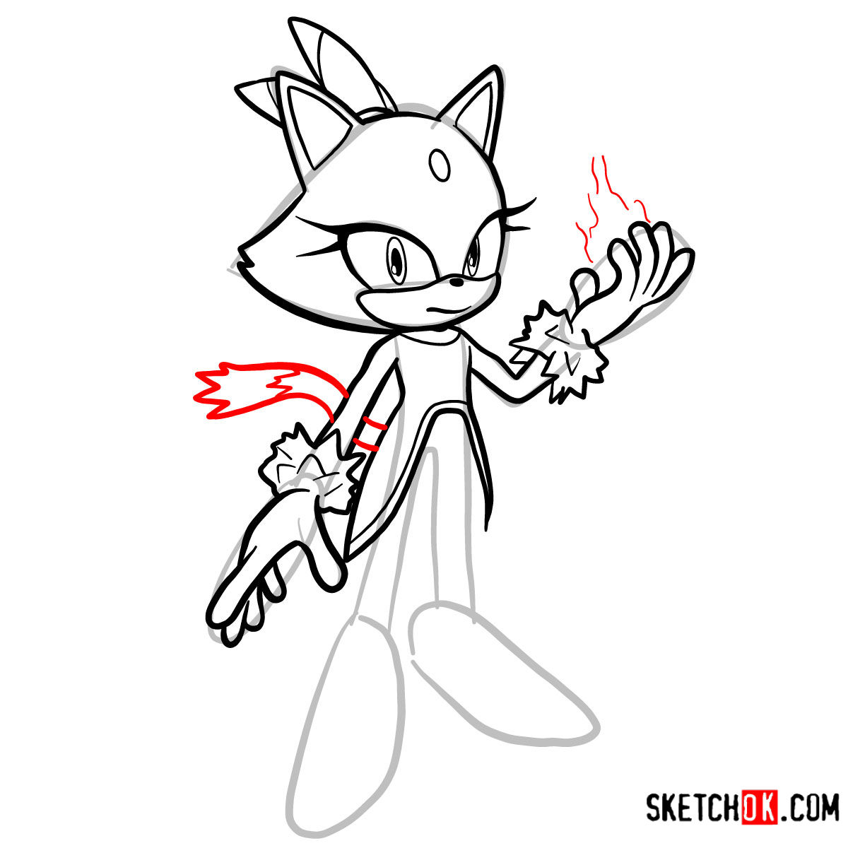 1200x1200 how to draw blaze the cat sonic the hedgehog