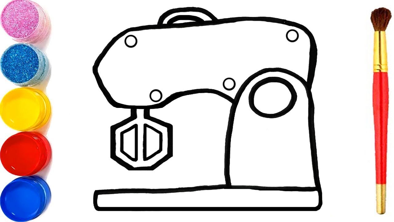 1280x720 Glitter Cake Blender Coloring And Drawing For Kids, Toddlers