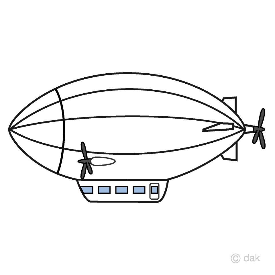 960x960 cute airship clipart free