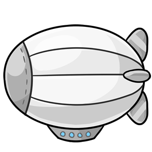 300x300 stickerpop white blimp