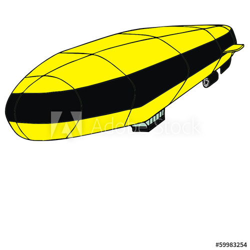 500x500 airship vector drawing