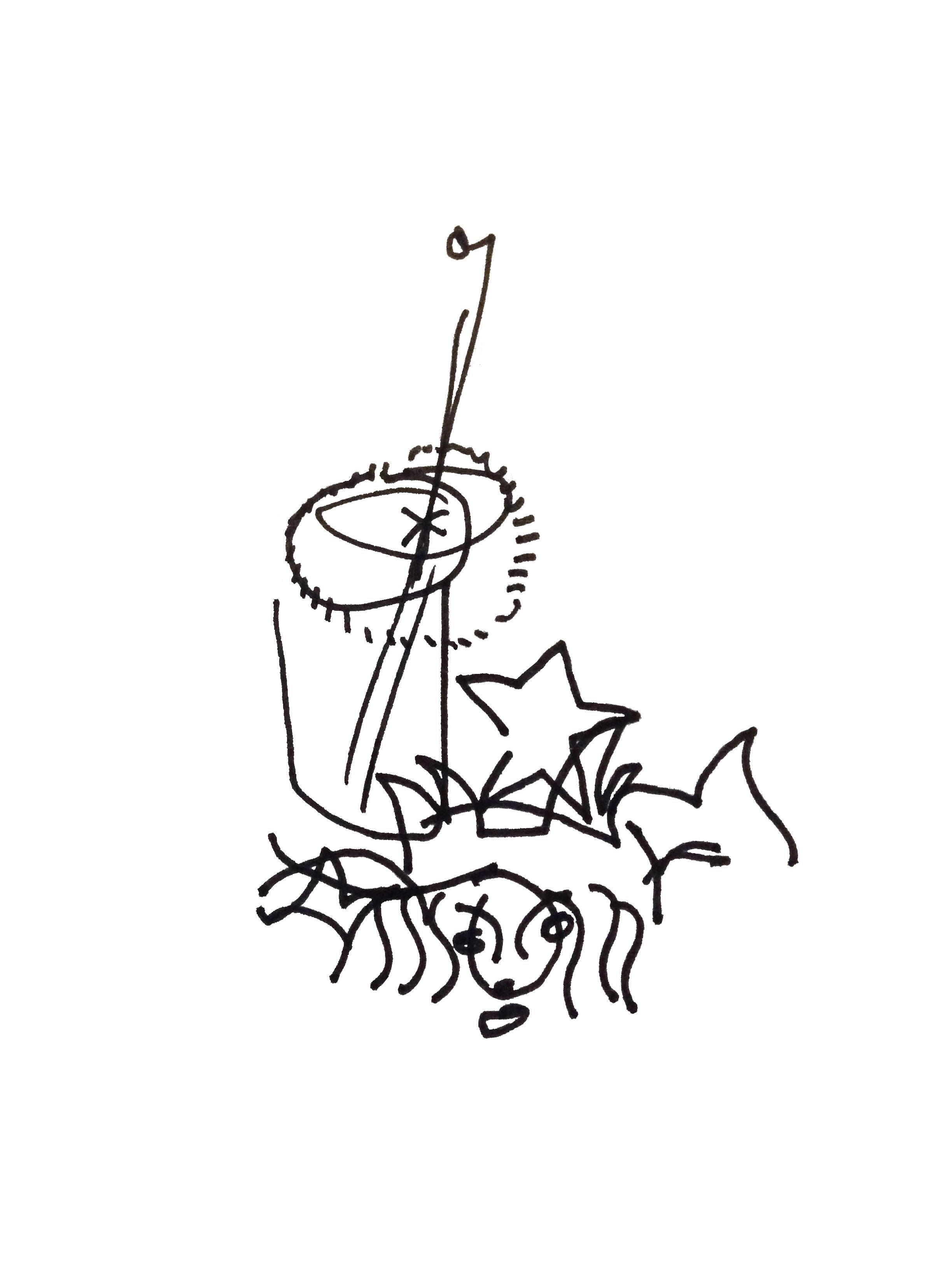 2448x3264 Blind Contour Drawing Of A Starbucks Cup