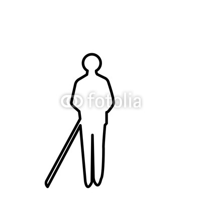 400x400 Blind Person Outline On White Background Buy Photos Ap Images