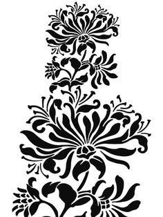 236x314 Free Printable Damask Stencil