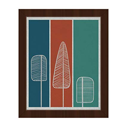 425x425 Flat Vermillion Pine Mid Century Retro Modern