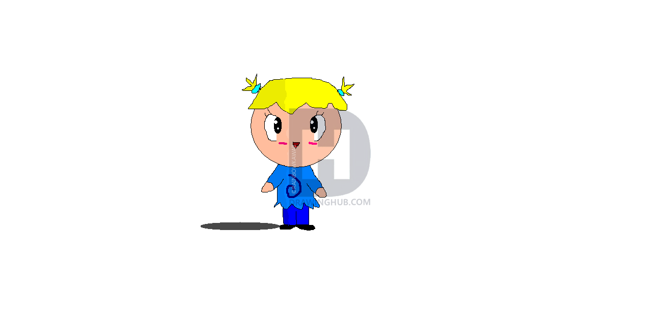 1304x640 How To Draw A Blonde Girl Chibi, Step