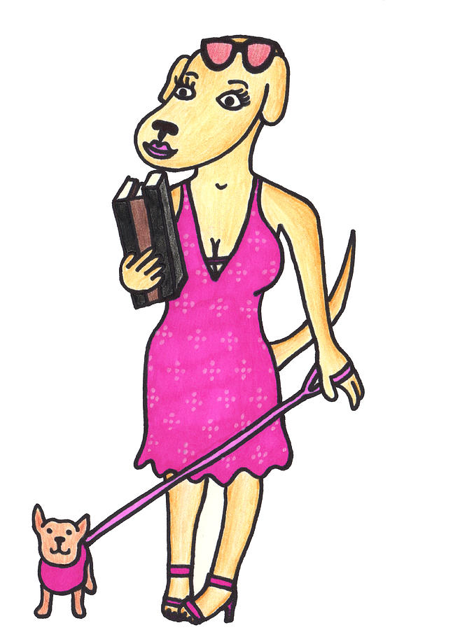 647x900 Legally Blonde Dog Drawing