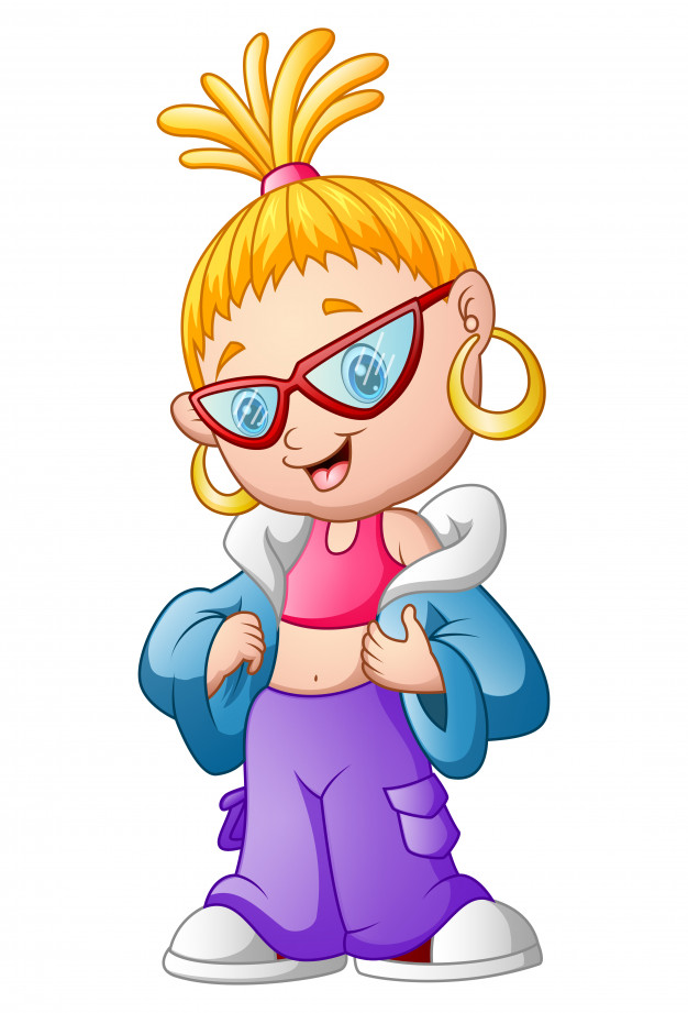 626x921 Vector Illustration Of Cartoon Stylish Blonde Girl Vector