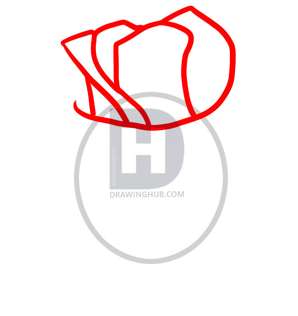 612x650 How To Draw A Bloody Rose, Step