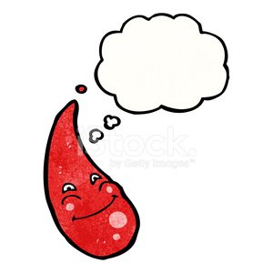 300x300 Happy Blood Drop With Thought Bubble Stock Vectors
